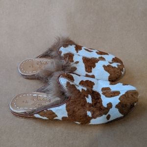 Women Sabah shearling loafers fur leopard size 37 shoes